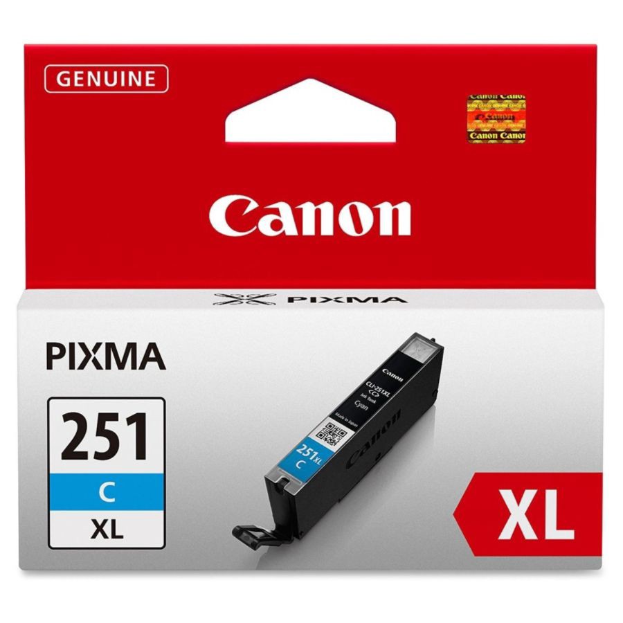 slide 3 of 4, Canon Cli-251Xl High-Yield Cyan Ink Tank (Cli-251C Xl), 1 ct