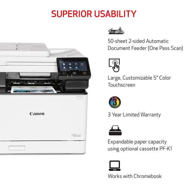 Canon Color Imageclass Mf753Cdw Wireless Color Laser All-In-One Printer ...