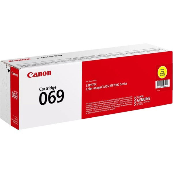 slide 4 of 10, Canon 069 Toner Cartridge, Yellow, 5091C001, 1 ct