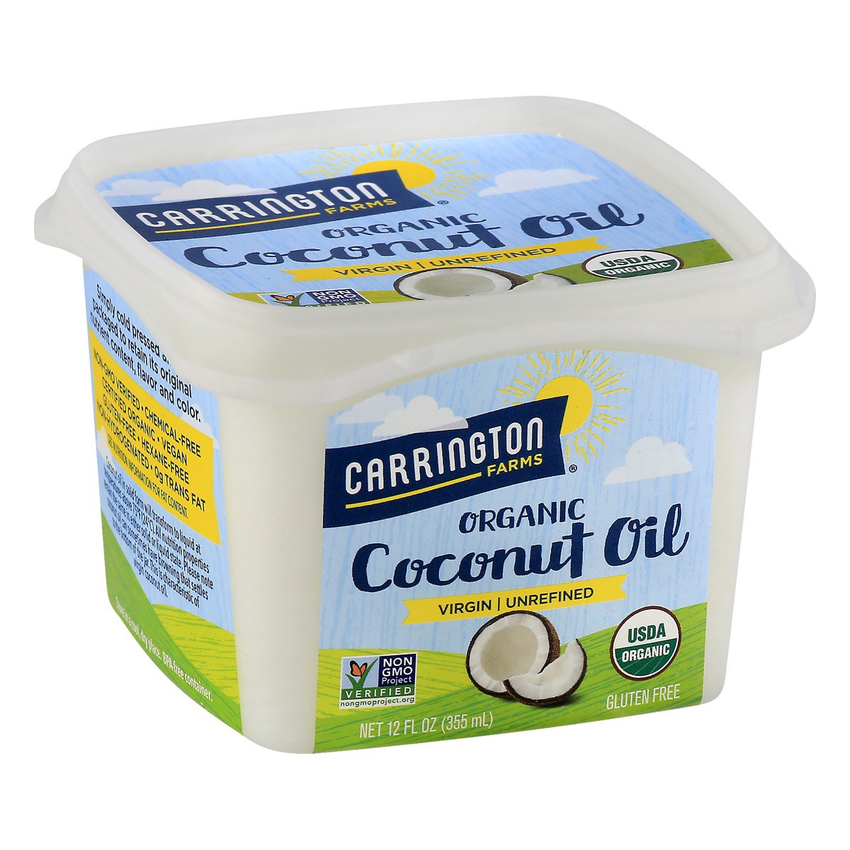 slide 4 of 9, Carrington Farms Coconut Oil 100 Organic Extra Virgin, 12 fl oz