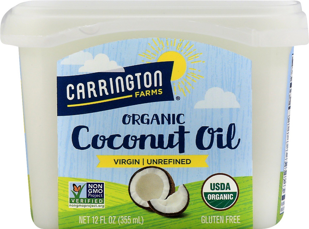 slide 6 of 9, Carrington Farms Coconut Oil 100 Organic Extra Virgin, 12 fl oz