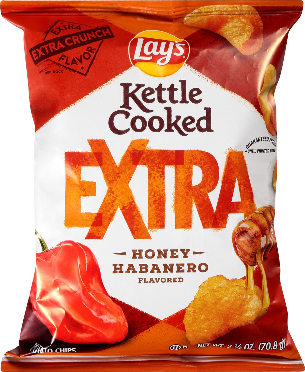 Lay's Kettle Cooked Potato Chips Extra Honey Habenero Flavored 2.5 Oz 2