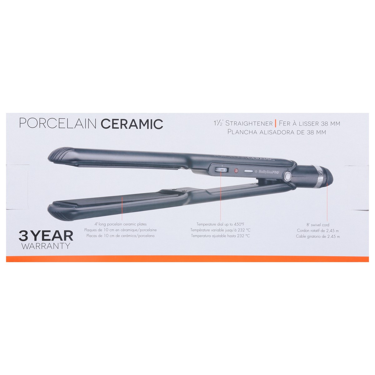 slide 7 of 13, BaBylissPRO Ceramic Porcelain 1.5 Inch Straightener 1 ea, 1 ct