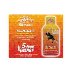 5hr Energy Pre Vital Orange 6pk