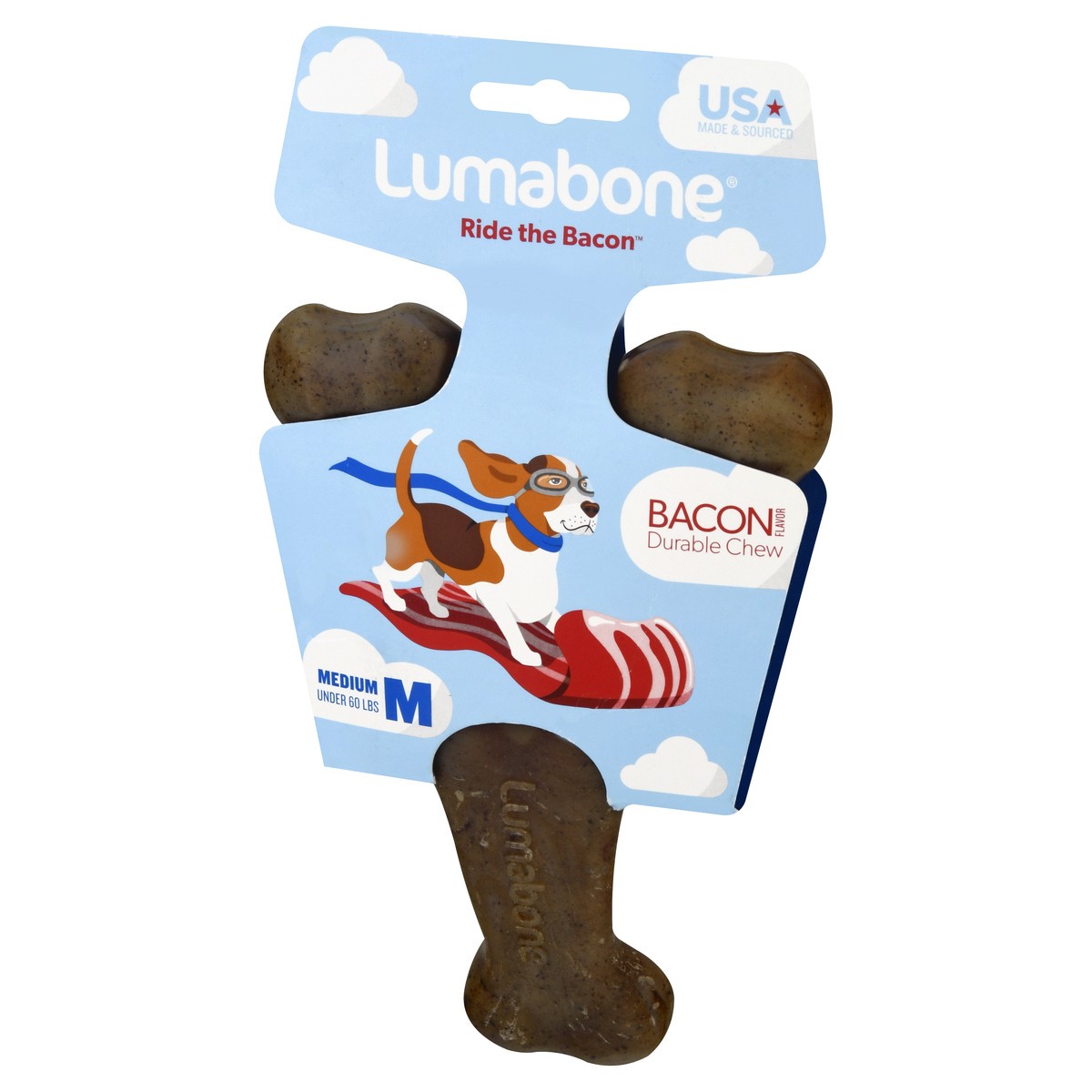 slide 1 of 19, LumaBone Medium Bacon Flavor Chew 1 ea, 1 ea