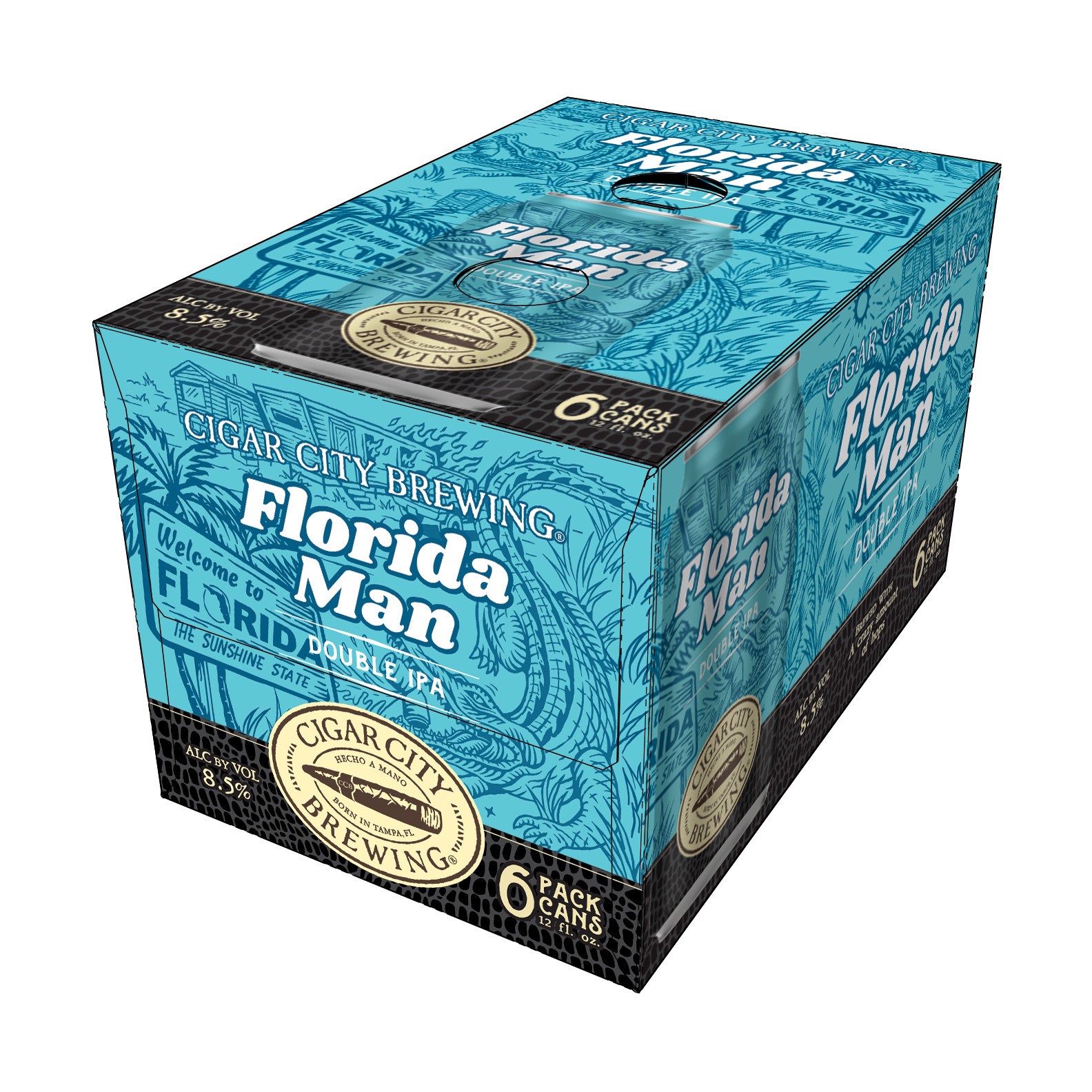 slide 6 of 9, Cigar City Florida Man Double IPA 6 Pack 12 fl oz Can, 12 oz