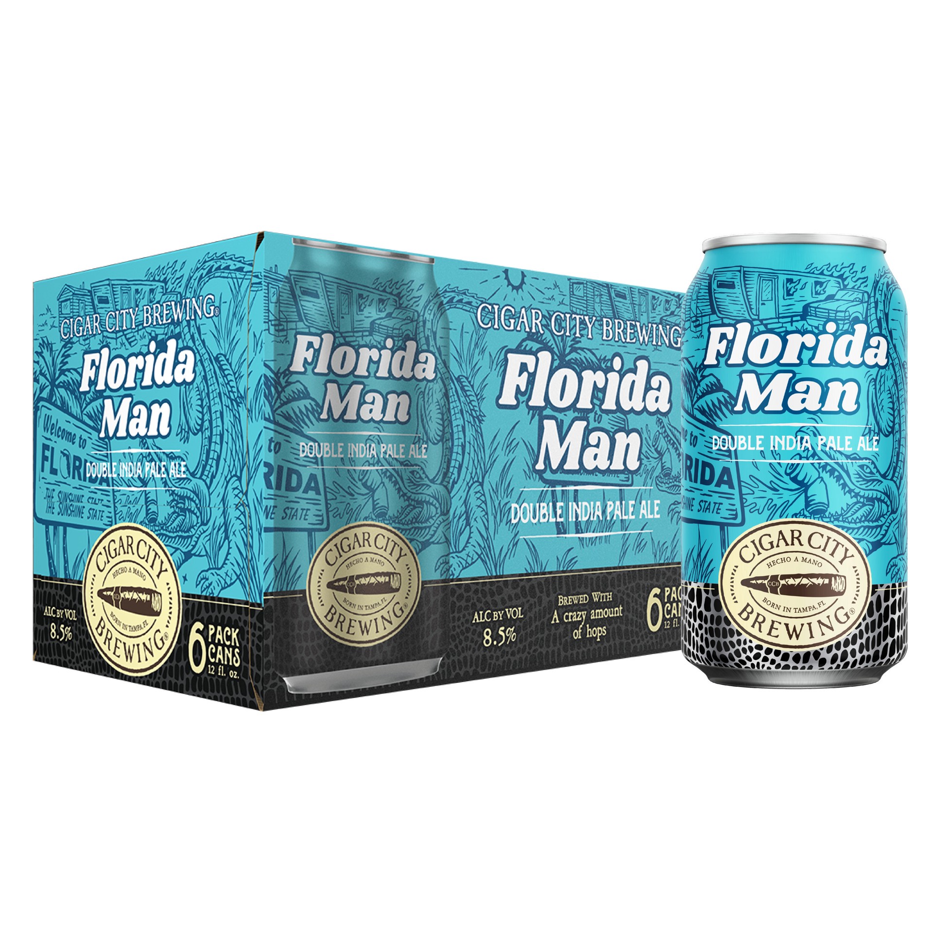 slide 1 of 9, Cigar City Florida Man Double IPA 6 Pack 12 fl oz Can, 12 oz