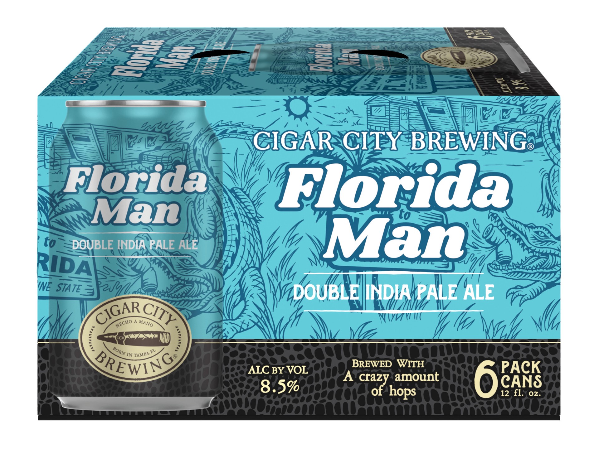 slide 9 of 9, Cigar City Florida Man Double IPA 6 Pack 12 fl oz Can, 12 oz