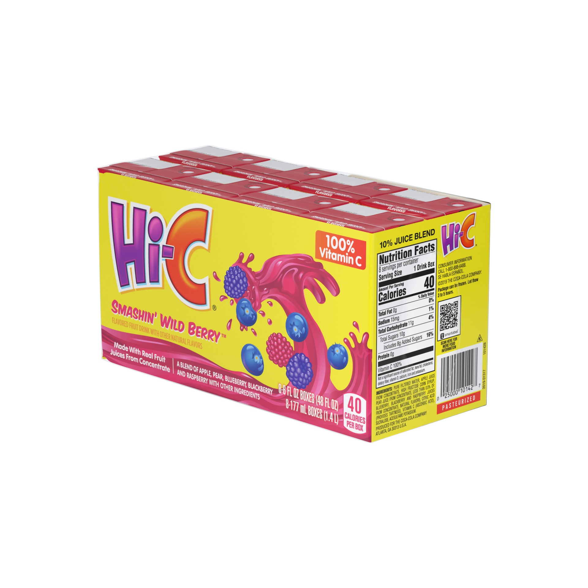 slide 3 of 4, Hi-C Smashin Wild Berry Juice Boxes, 8 ct; 6 fl oz