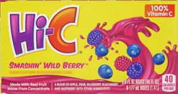 Hi-C Smashin Wild Berry Cartons, 6 fl oz, 8 Pack