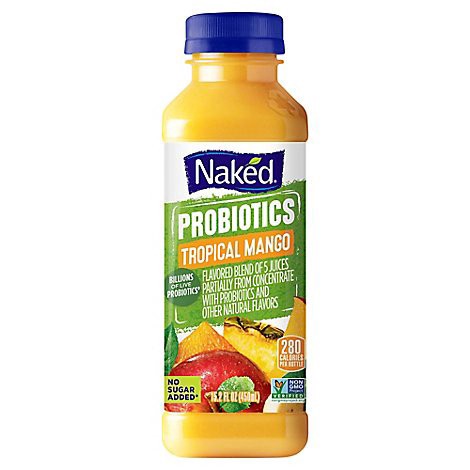 slide 1 of 1, Naked Juice Smoothie Probiotic Machine Tropical Mango- 15.20 fl oz, 15.2 fl oz