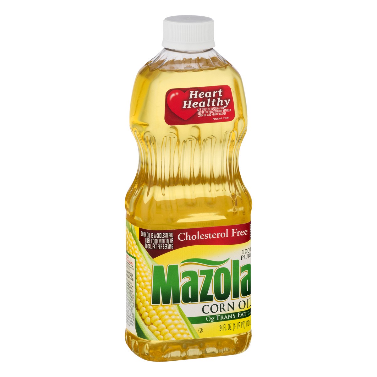 slide 9 of 9, Mazola 100% Pure Cholesterol Free Corn Oil 24 oz, 24 oz