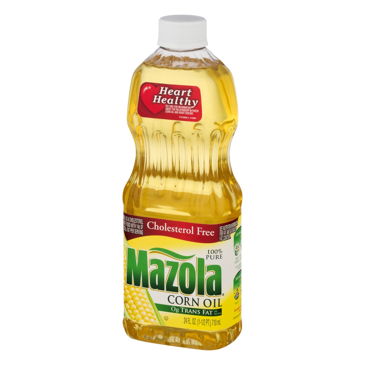 slide 8 of 9, Mazola 100% Pure Cholesterol Free Corn Oil 24 oz, 24 oz