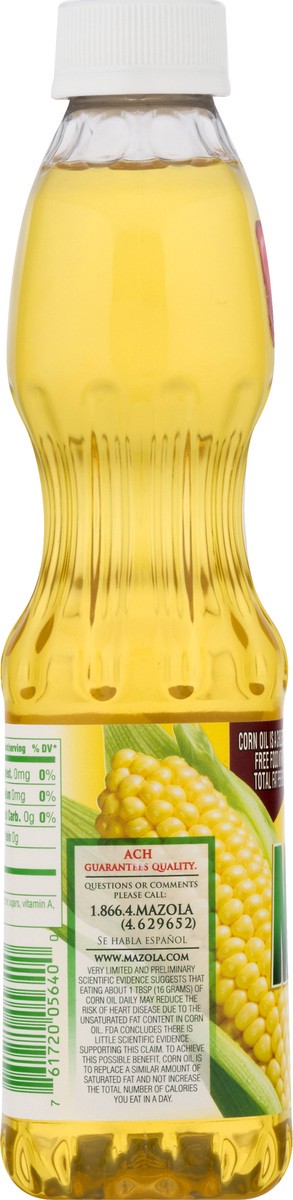 slide 4 of 9, Mazola 100% Pure Cholesterol Free Corn Oil 24 oz, 24 oz