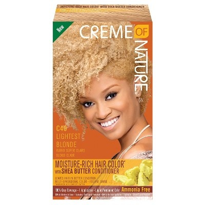 slide 1 of 1, Crme of Nature Moisture Rich Hair Color C40 Light Blonde Kit, 1 ct