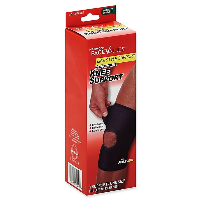 slide 1 of 1, Harmon Face Values Neoprene One Size Moderate Adjustable Knee Support, 1 ct