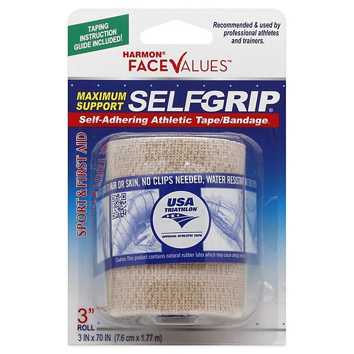 slide 1 of 1, Harmon Face Values Selfgrip Athletic Tape Bandage - Beige, 3 in