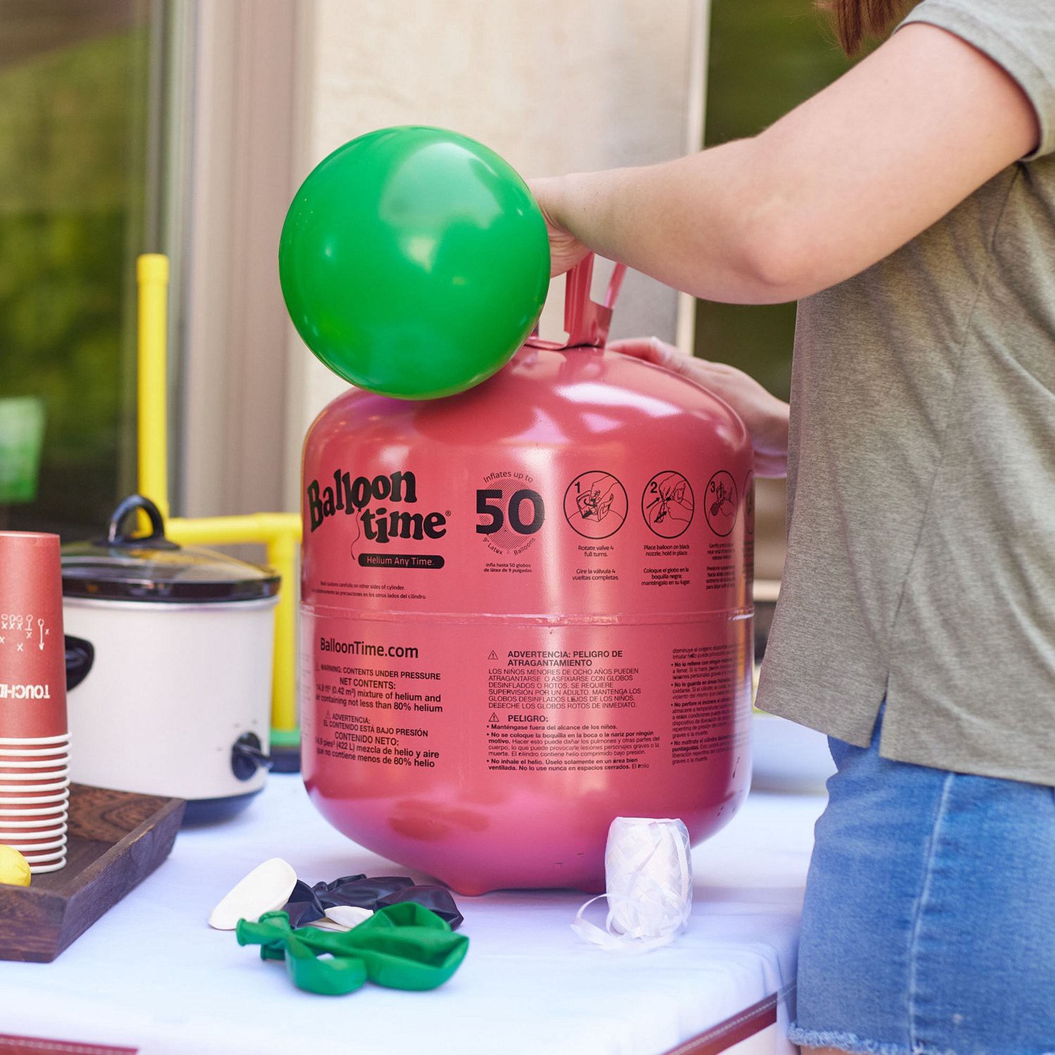 slide 8 of 12, NON BRAND Balloon Time Jumbo Helium Tank, 1 ct