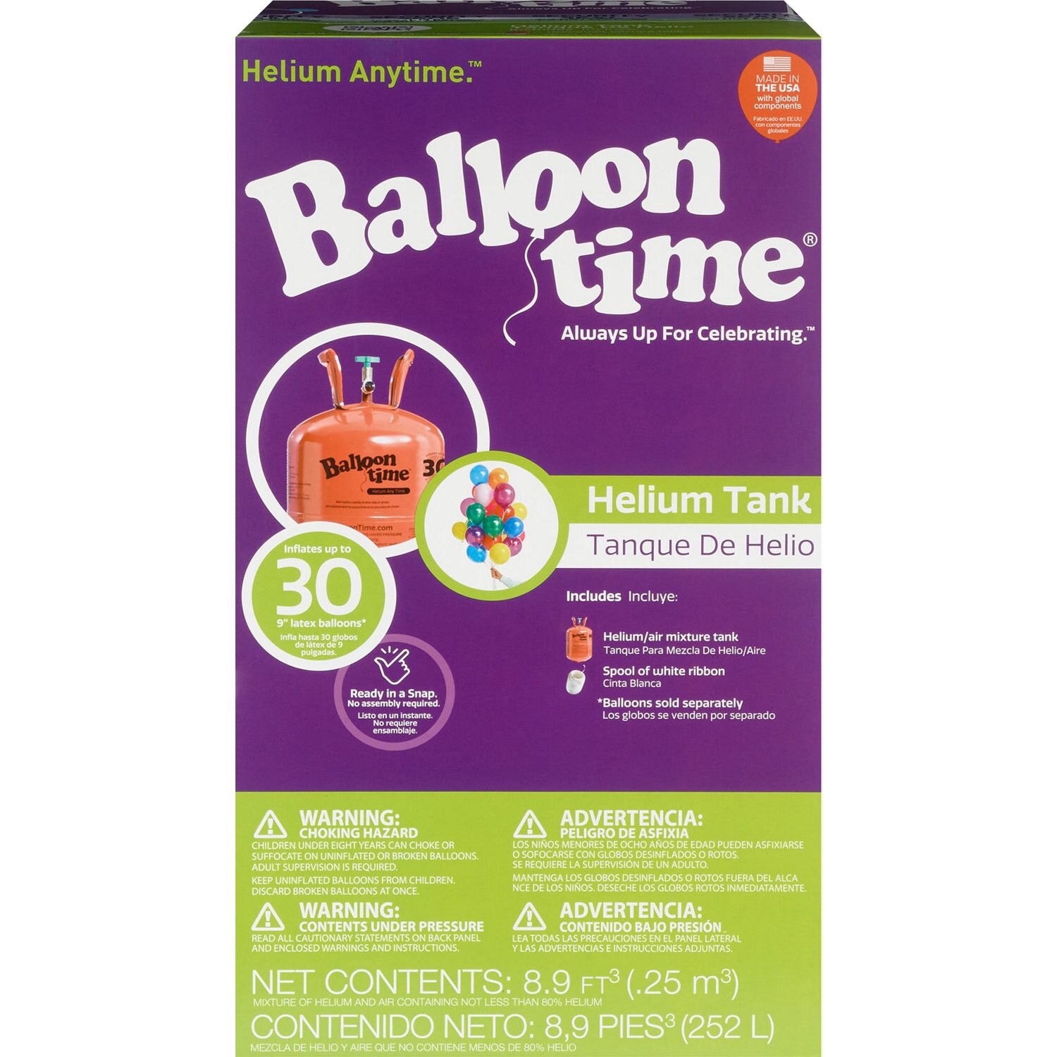 slide 4 of 8, NON BRAND Balloon Time Helium Kit, 1 ct