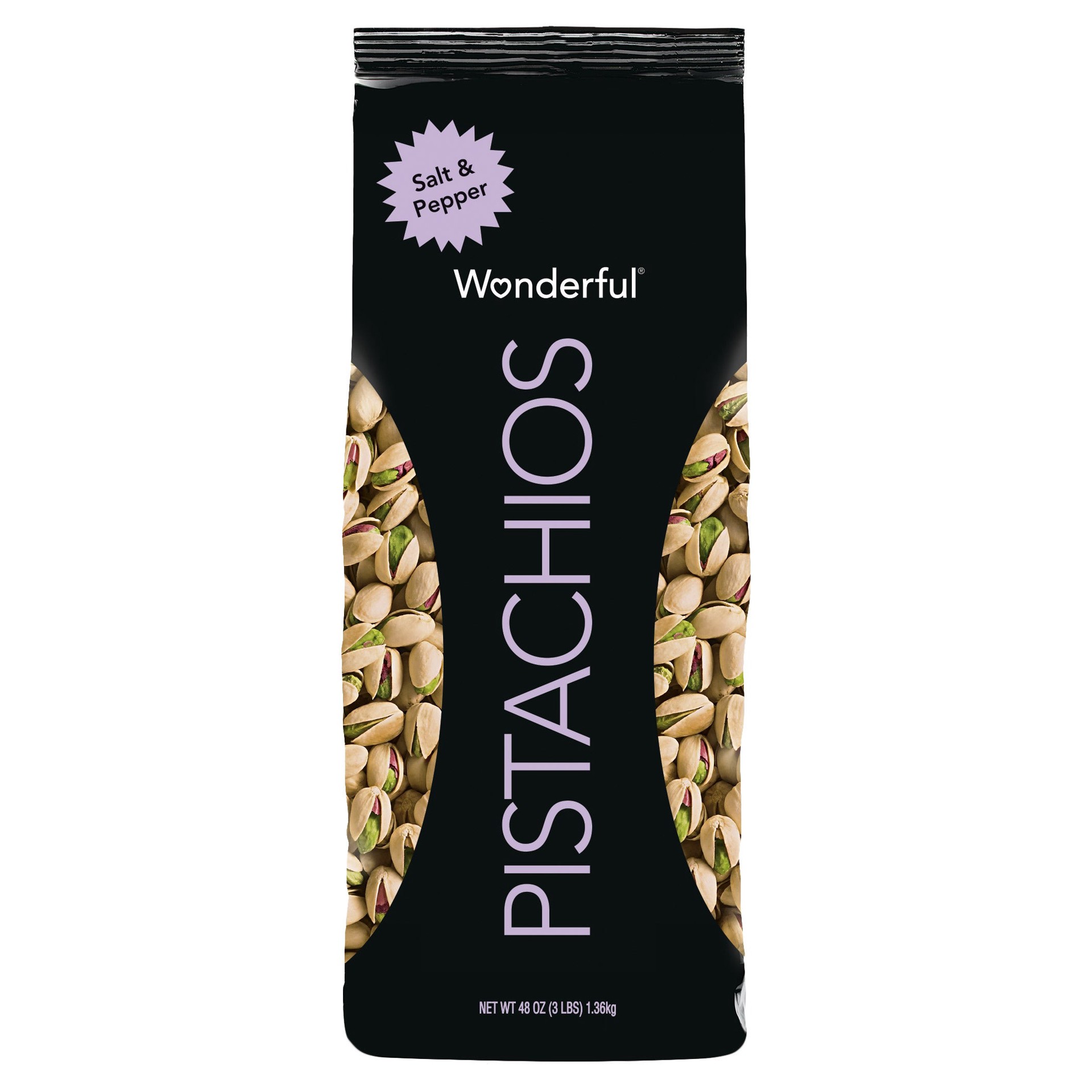 slide 1 of 2, Wonderful In-Shell Pistachios, Salt & Pepper, 3 lbs, 