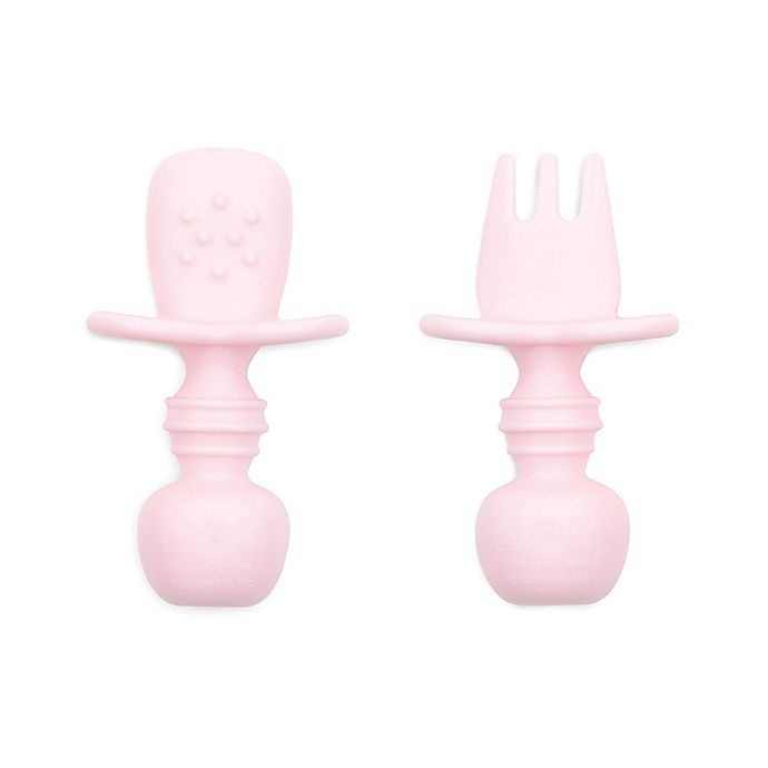 slide 2 of 5, Bumkins Silicone Chewtensils - Pink, 1 ct