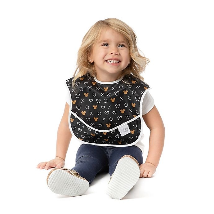 slide 3 of 3, Bumkins Minnie Waterproof SuperBibs - Black, 3 ct