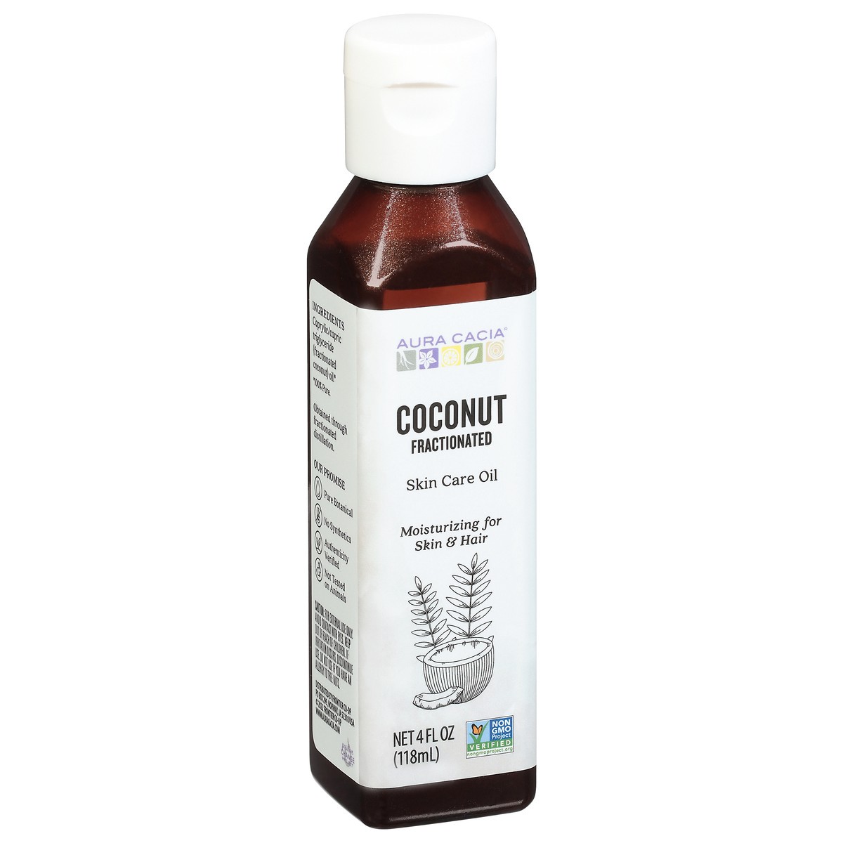 slide 2 of 9, Aura Cacia Coconut Fractionated Oil, 4 fl oz