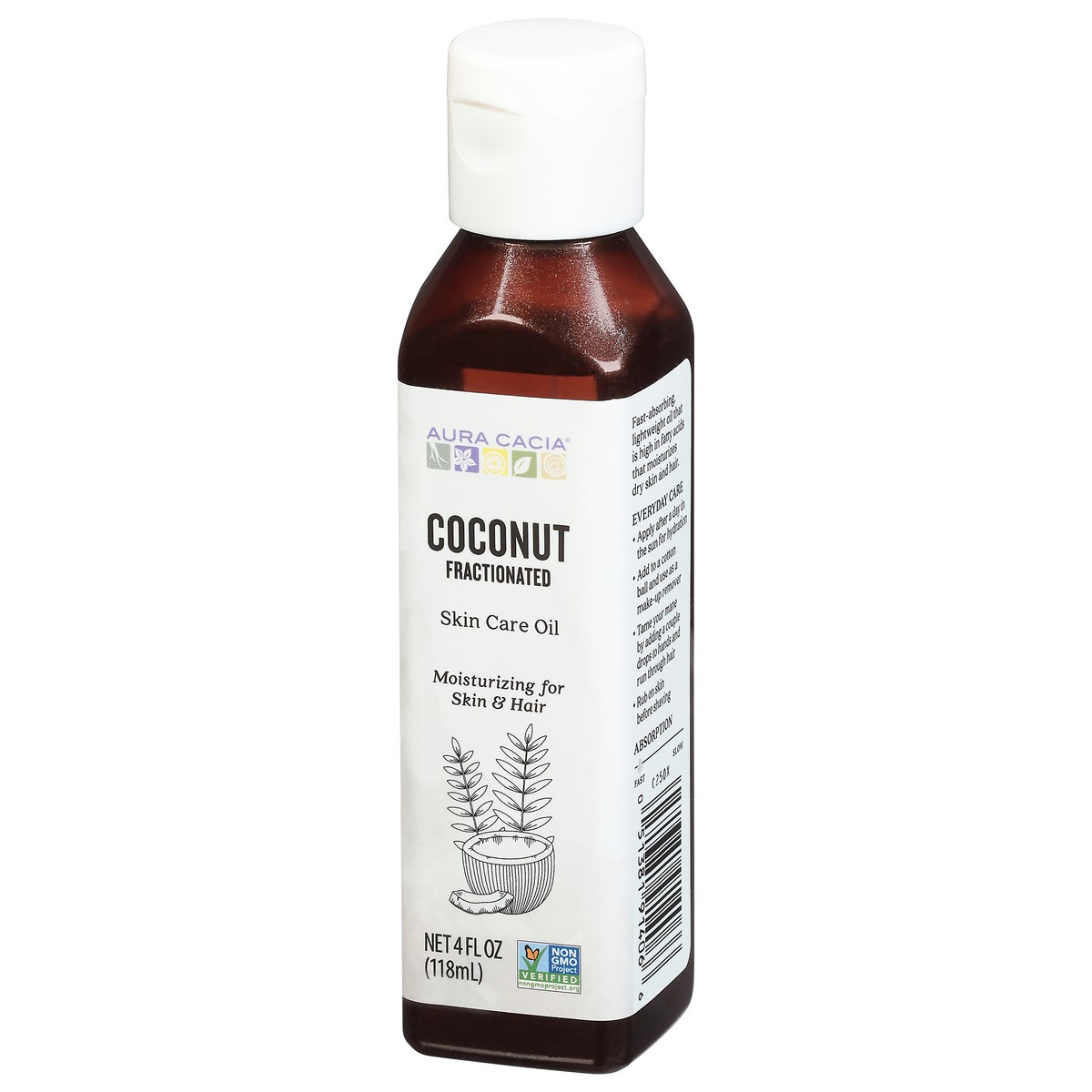 slide 3 of 9, Aura Cacia Coconut Fractionated Oil, 4 fl oz