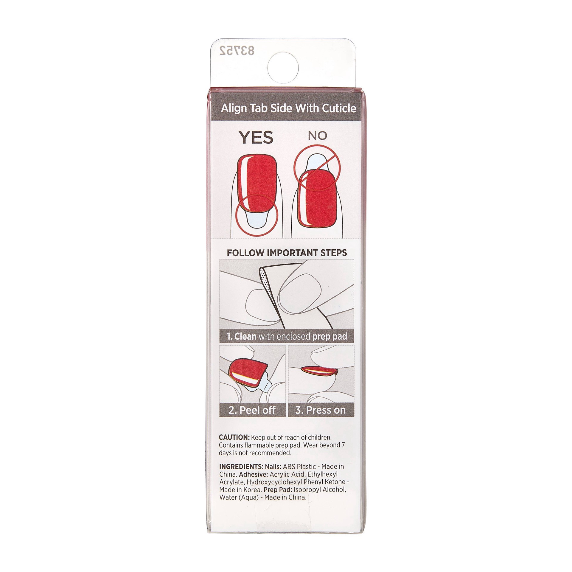 slide 4 of 6, KISS Products Short Square Press-On Manicure Fake Nails - Reddy or Not - 33ct, 33 ct