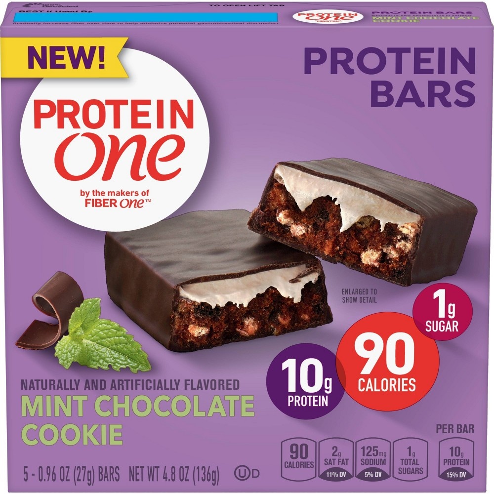 slide 3 of 3, Protein One Mint Chocolate Cookie Protein Bars, 4.8 oz