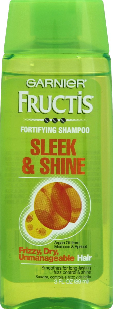 slide 1 of 3, Garnier Sleek & Shine Fortifying Shampoo, 3 fl oz