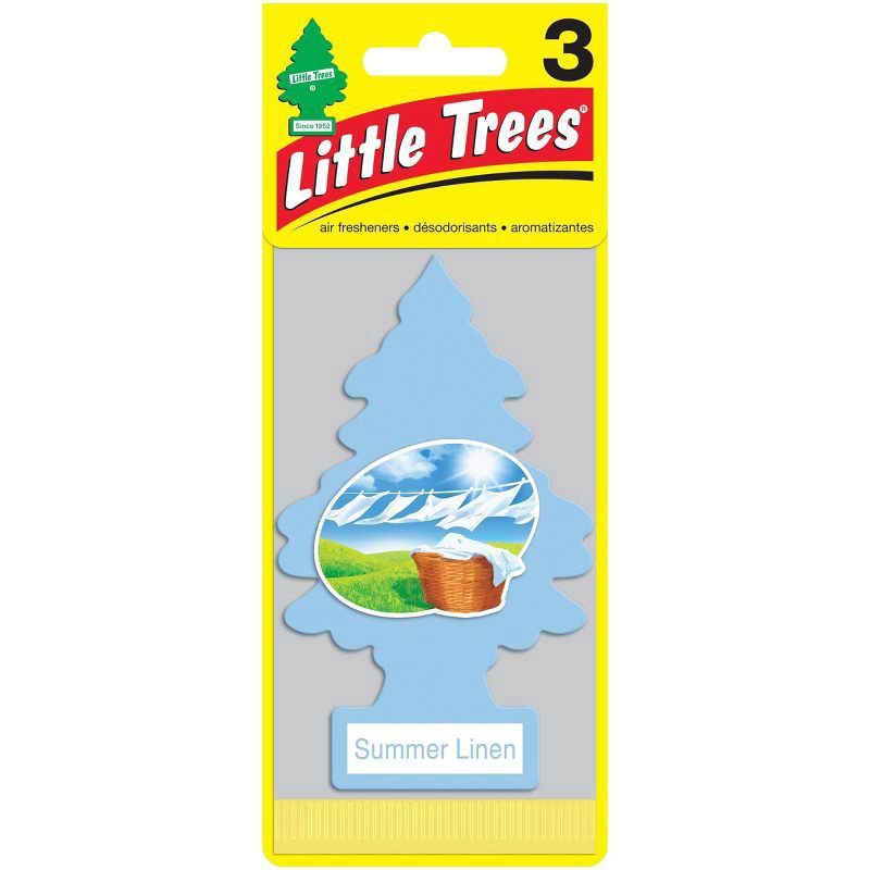 slide 1 of 19, Little Trees Summer Linen Air Freshener, 3 ct