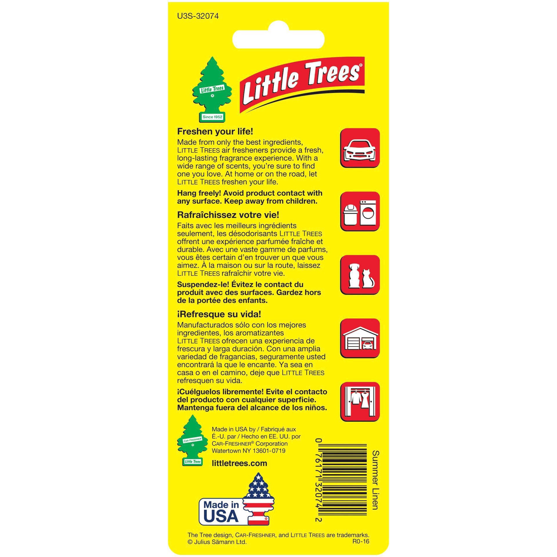 slide 4 of 19, Little Trees Summer Linen Air Freshener, 3 ct