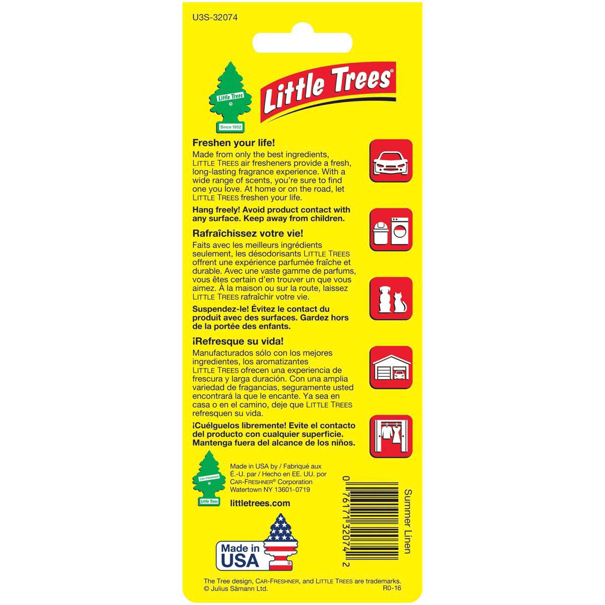 slide 11 of 19, Little Trees Summer Linen Air Freshener, 3 ct