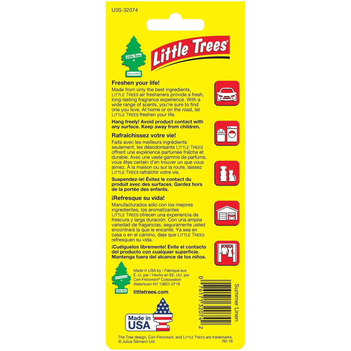 slide 16 of 19, Little Trees Summer Linen Air Freshener, 3 ct