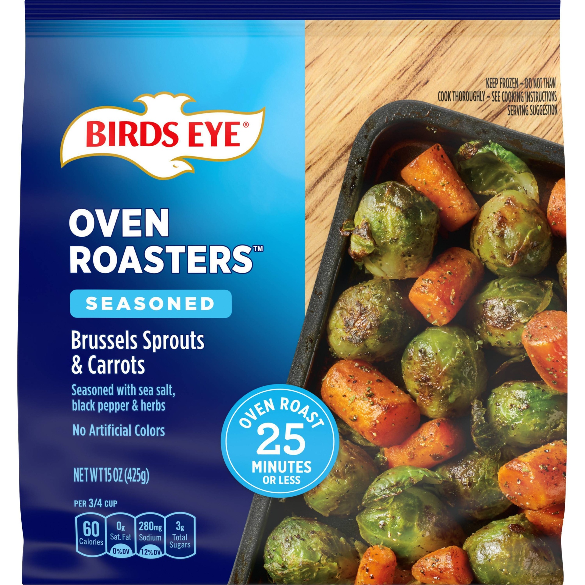 slide 1 of 3, Birds Eye Oven Roasters Brussels Sprouts & Carrots, 15 oz