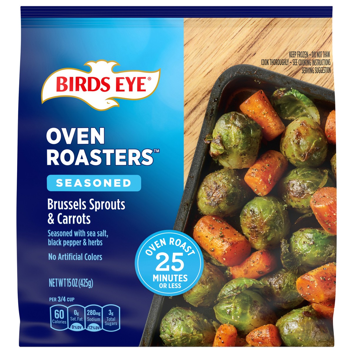 slide 1 of 5, Birds Eye Oven Roasters Seasoned Brussels Sprouts & Carrots 15 oz, 15 oz