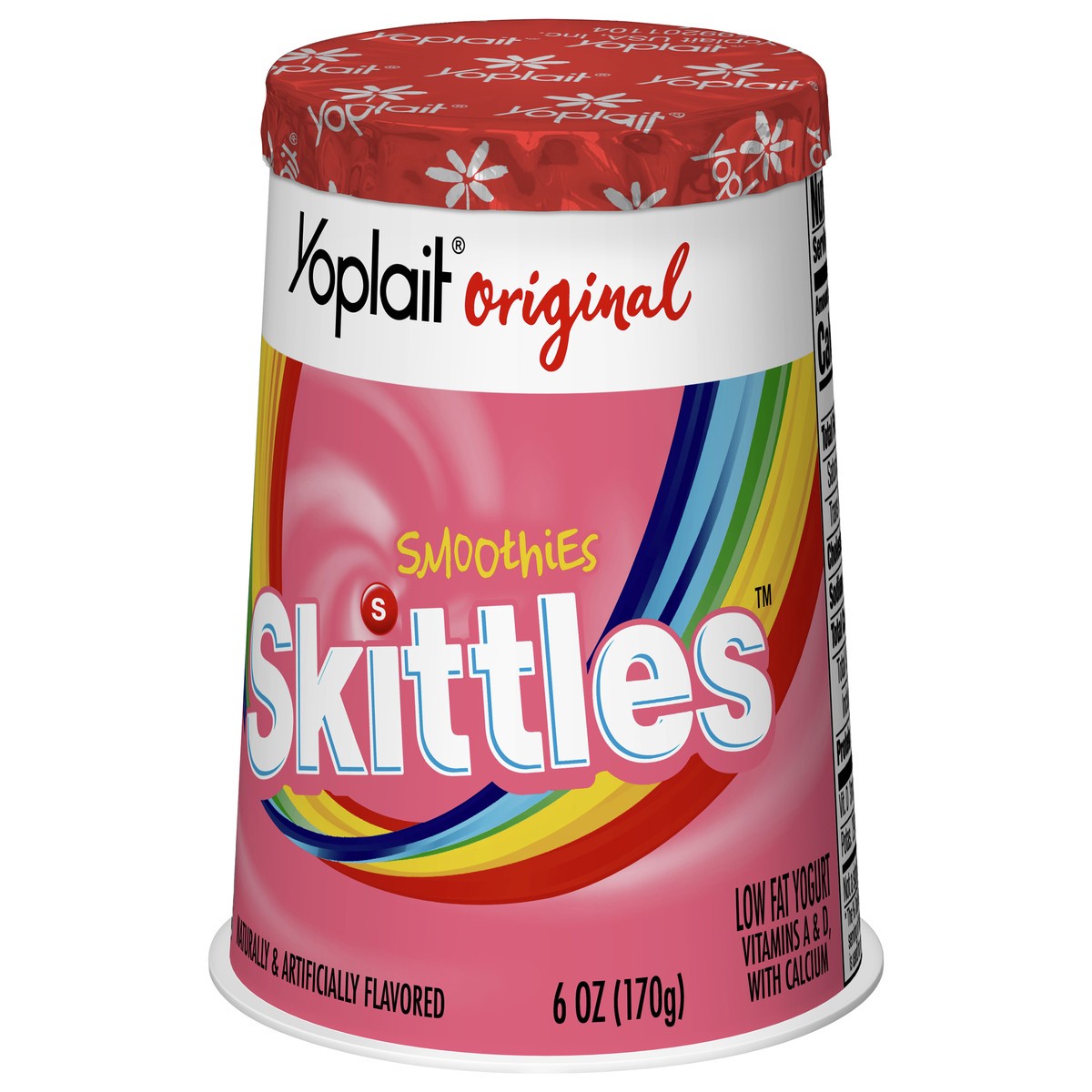 slide 4 of 13, Yoplait Original Skittles Smoothies Low Fat Yogurt, 6 OZ Yogurt Cup, 6 oz