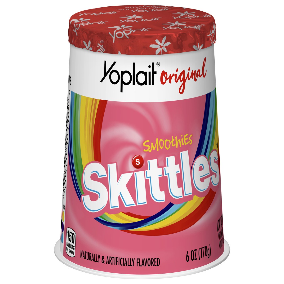 slide 3 of 13, Yoplait Original Skittles Smoothies Low Fat Yogurt, 6 OZ Yogurt Cup, 6 oz