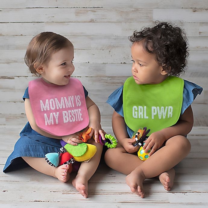 slide 3 of 3, Neat Solutions Mommy is My Bestie Infant Bib Set with Water-Resistant Lining, 8 ct