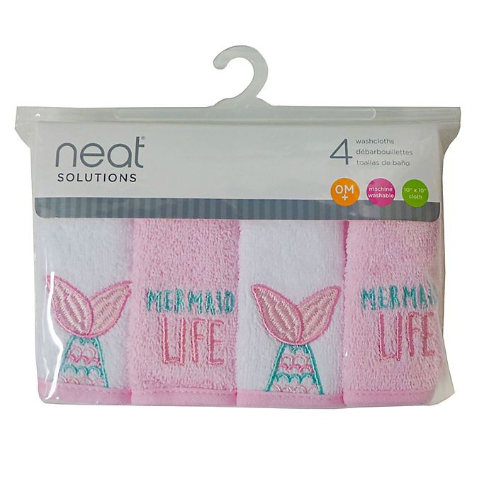 slide 4 of 4, Neat Solutions Woven Washcloths - Pink, 4 ct