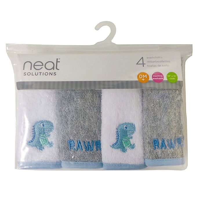 slide 3 of 3, Neat Solutions Woven Washcloths - Blue, 4 ct