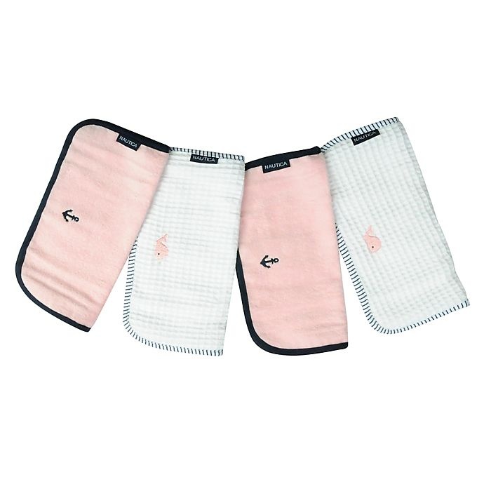 slide 4 of 4, Nautica Washcloths - Pink, 4 ct