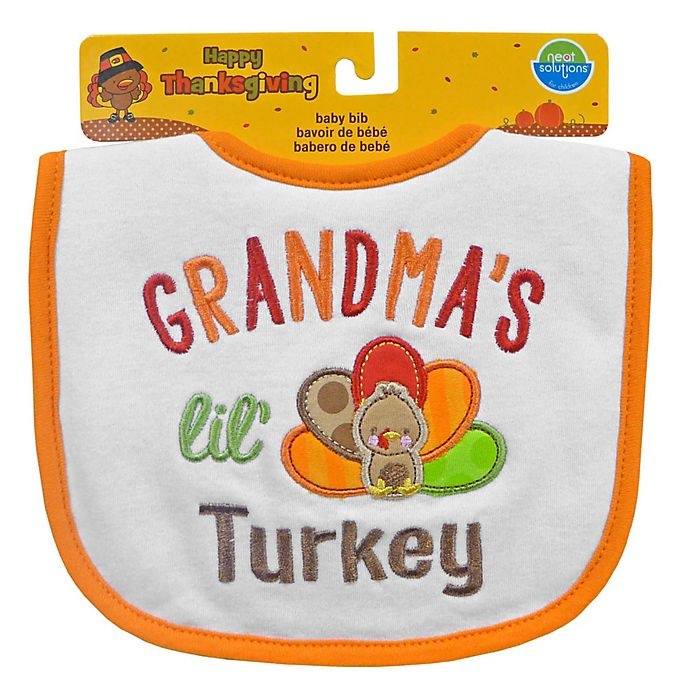 slide 2 of 2, Neat Solutions Grandma's Lil' Turkey'' Bib - White'', 1 ct