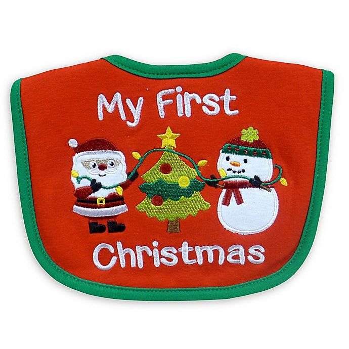 slide 1 of 2, Neat Solutions My 1st Christmas" Bib - Red", 1 ct