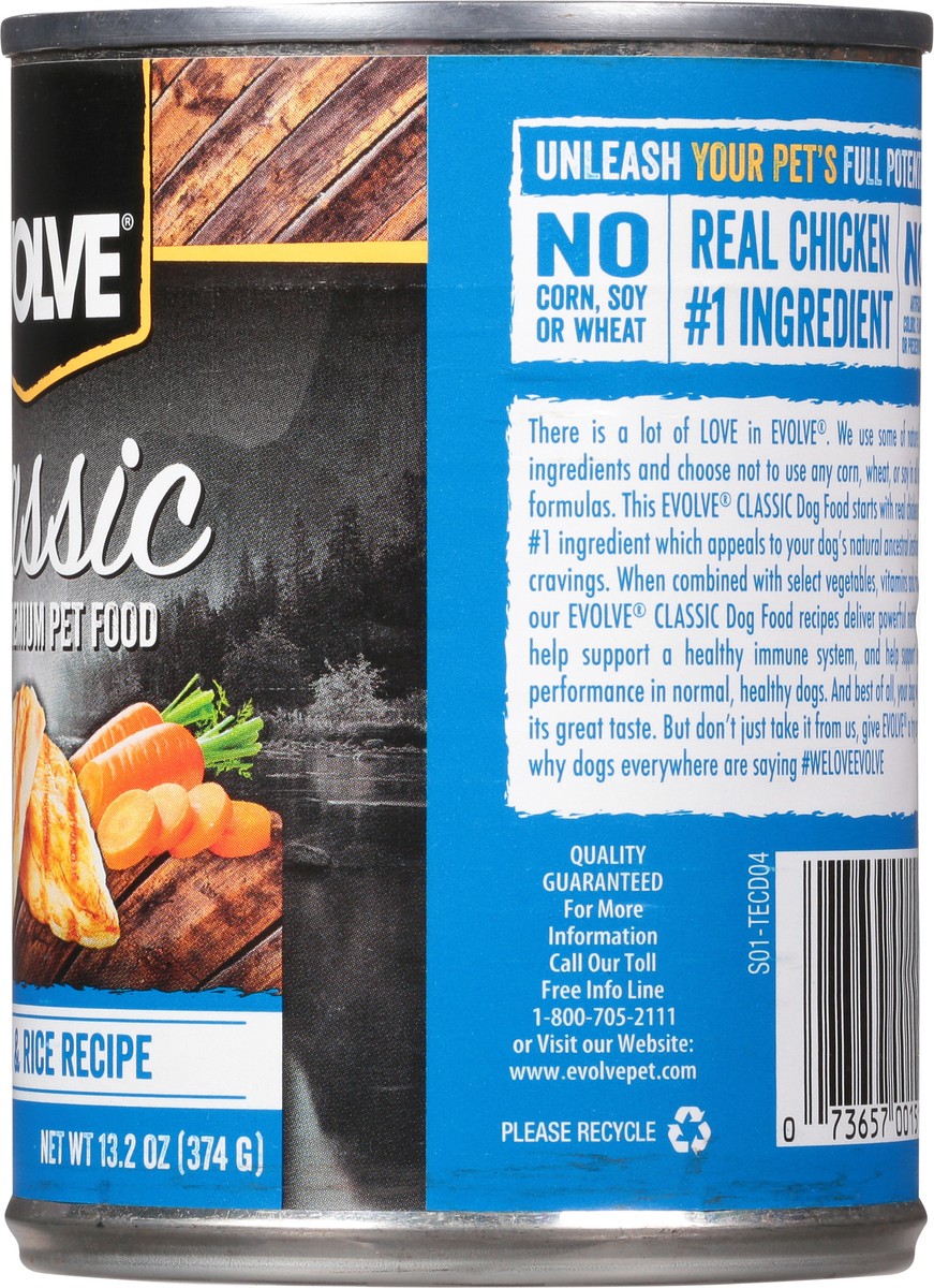 slide 11 of 12, Evolve Classic Chicken & Rice Recipe Food for Dogs 13.2 oz Can, 13.2 oz