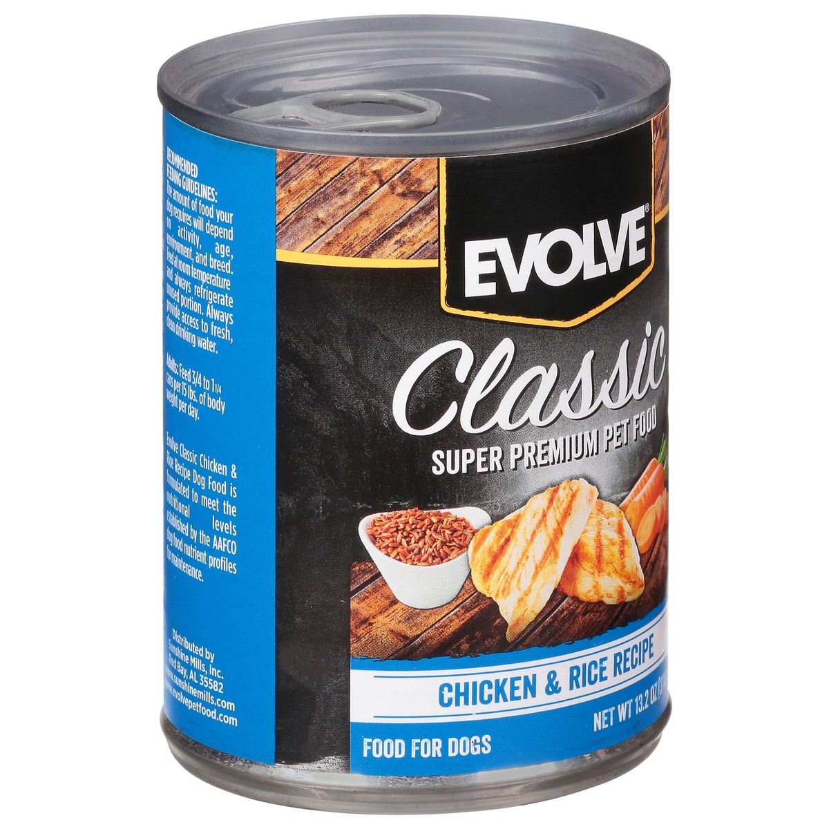 slide 3 of 12, Evolve Classic Chicken & Rice Recipe Food for Dogs 13.2 oz Can, 13.2 oz