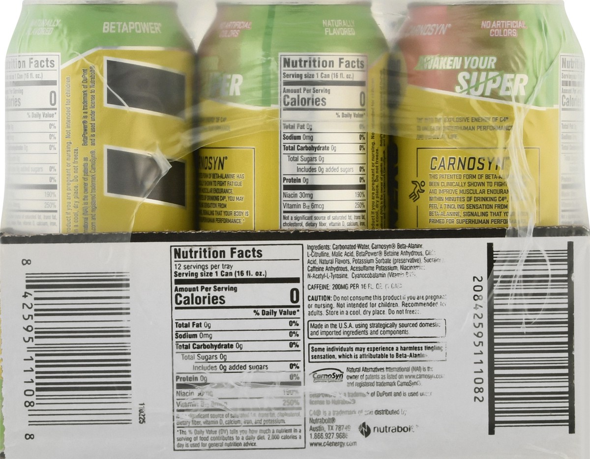 slide 5 of 13, C4 Sport Energy 12 Pack Cherry Limeade Performance Energy Drink 12 ea, 12 ct