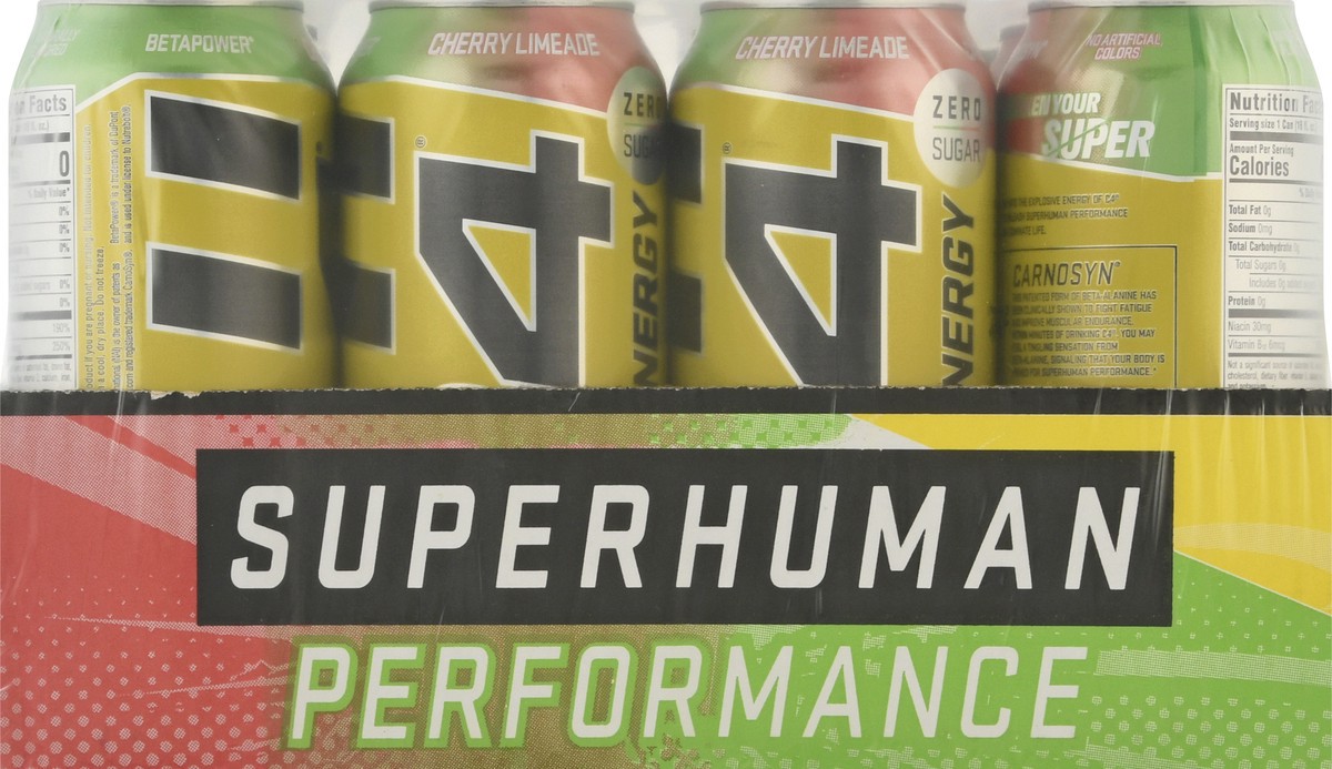 slide 10 of 13, C4 Sport Energy 12 Pack Cherry Limeade Performance Energy Drink 12 ea, 12 ct