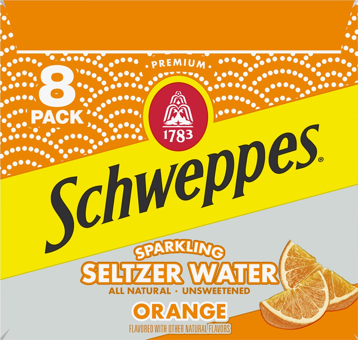 slide 3 of 9, Schweppes Orange Sparkling Water Beverage - 8 ct; 12 fl oz, 8 ct; 12 fl oz